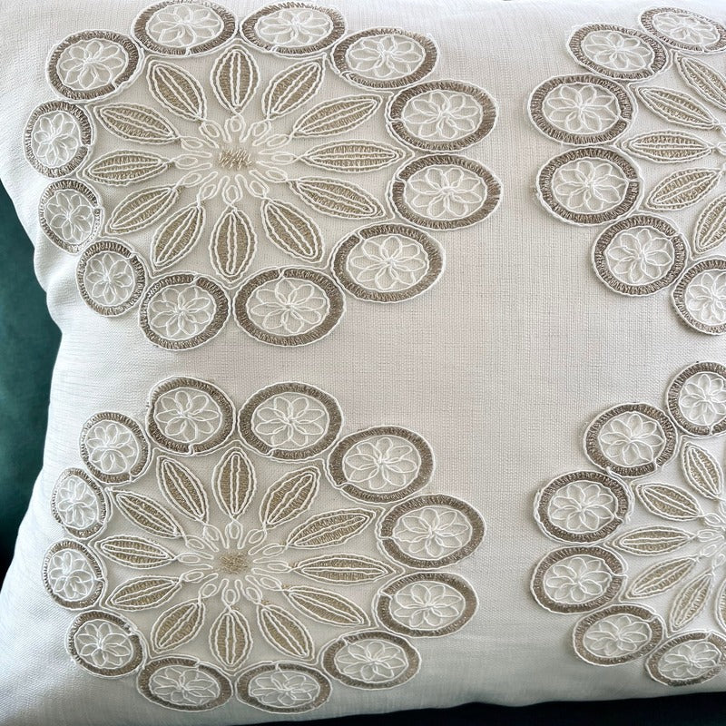 Set 2x Față de pernă din IN cu broderie cod: FP35
