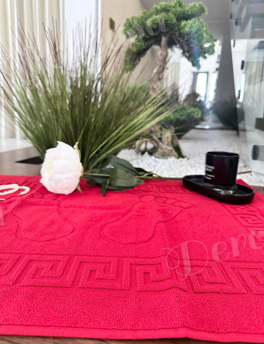 Covoraș de baie premium, 100% bumbac egiptean rosu, 50 x 70 cm