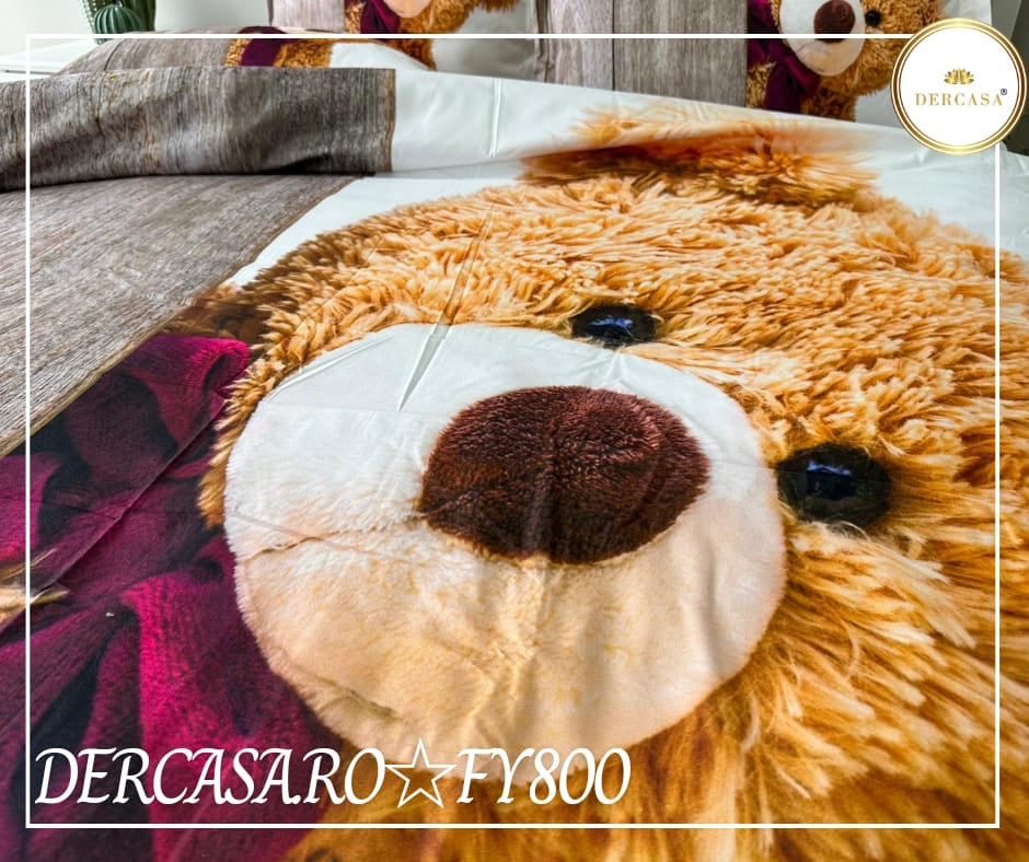 Lenjerie de pat din Bumbac finet 6 PIESE(IMPRIMEU EXACT CA ÎN POZĂ) COD: FY800