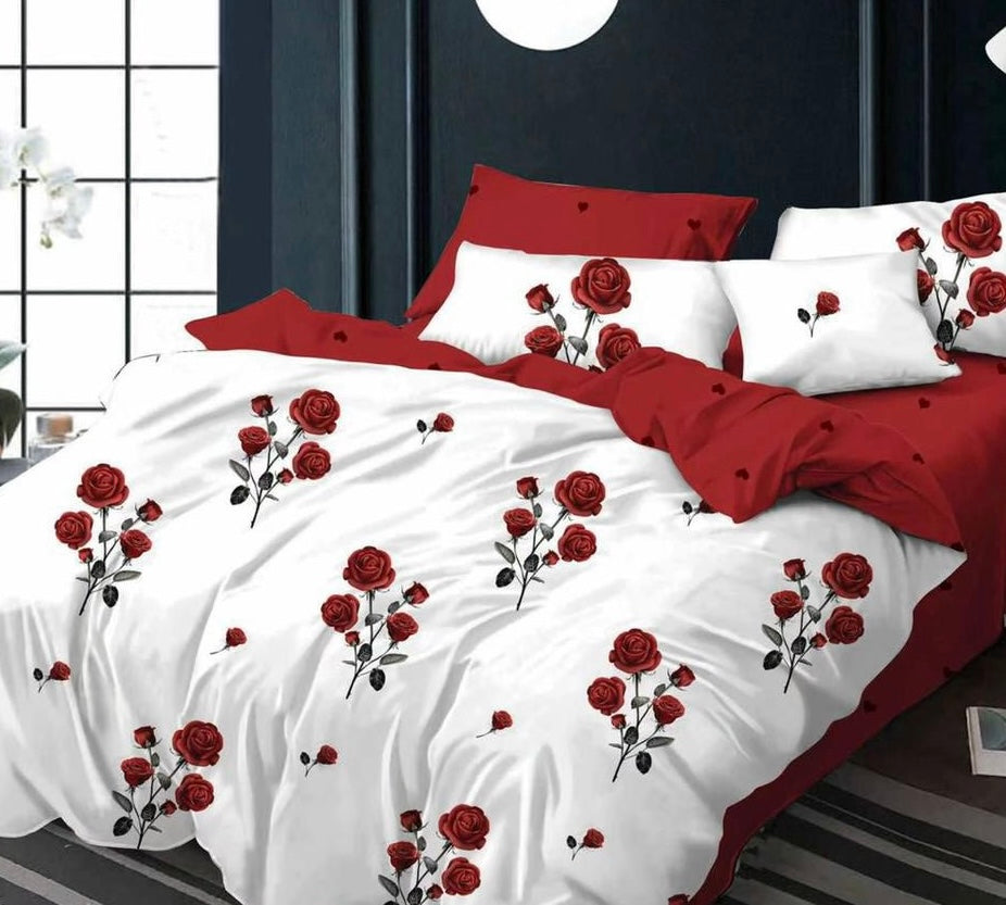 Lenjerie de pat din bumbac fin 6 piese(cearșaf de pat cu elastic) Cod: FNF208