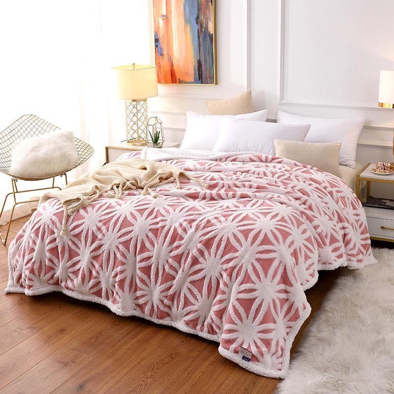 Patura Cocolino cu Blanita, Model floare, Pat 2 Persoane, 200x230 cm, cod: EXP71