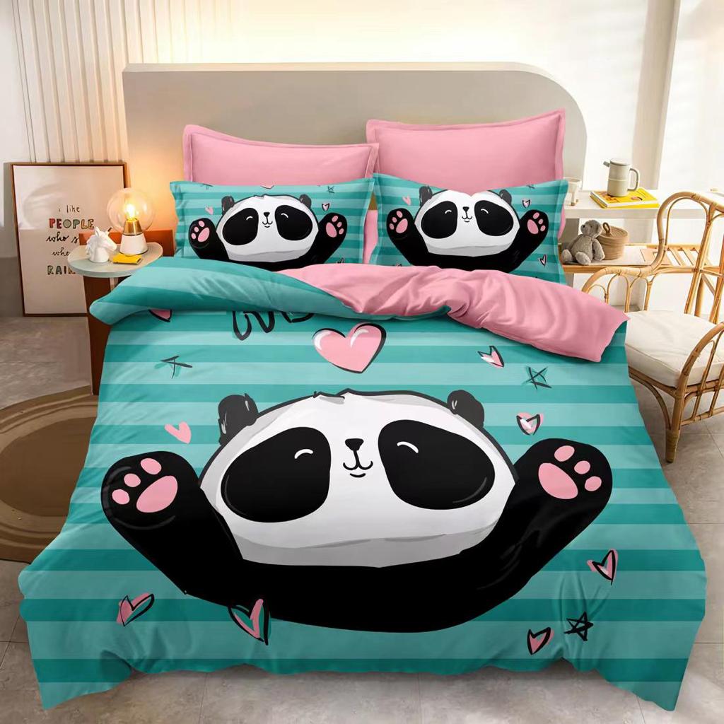 Lenjerie de pat din Bumbac finet 6 PIESE(IMPRIMEU EXACT CA ÎN POZĂ) COD: FY809