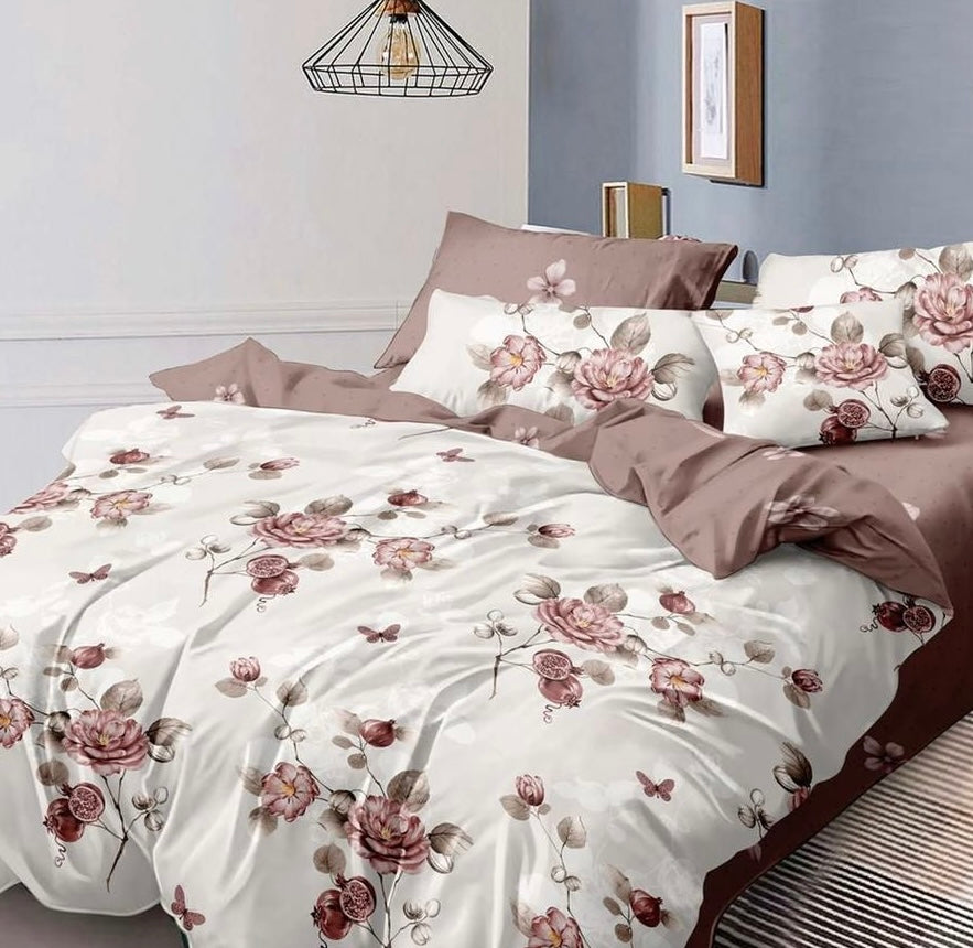 Lenjerie de pat din bumbac fin 6 piese(cearșaf de pat cu elastic) Cod: FNF200