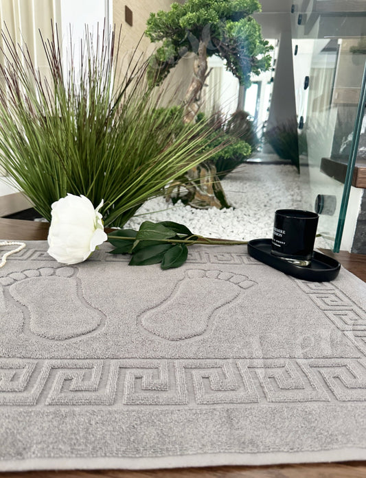 Covoraș de baie premium, 100% bumbac egiptean gri, 50 x 70 cm