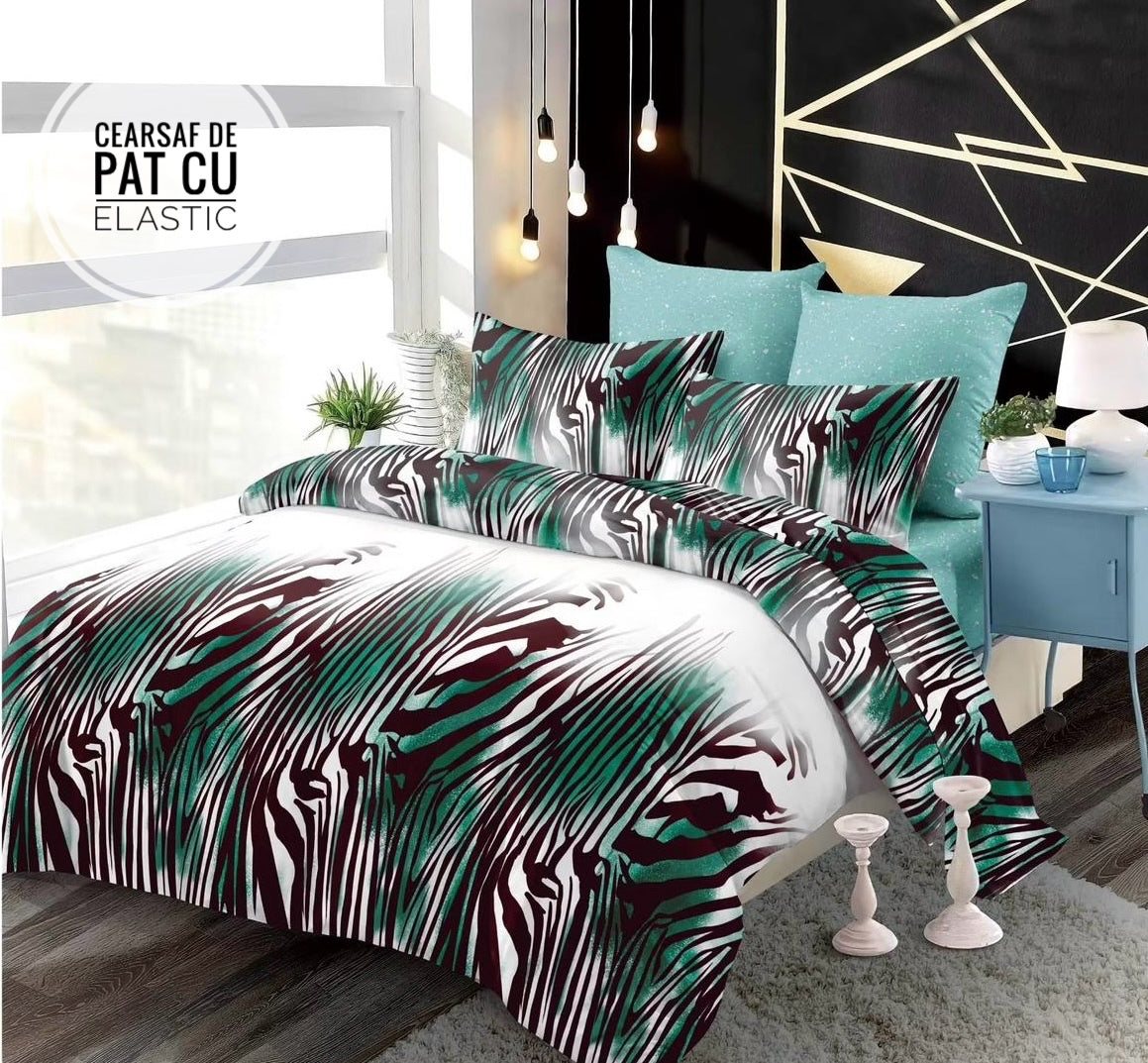 Lenjerie de pat din Finet 6 piese(cearșaf de pat cu elastic) Cod: SOP66