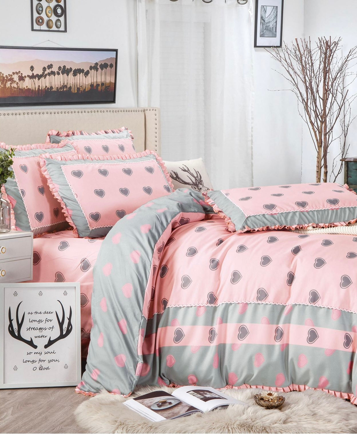 Lenjerie DELUXE din Bumbac Soft Touch cu volănașe Cod: FB23