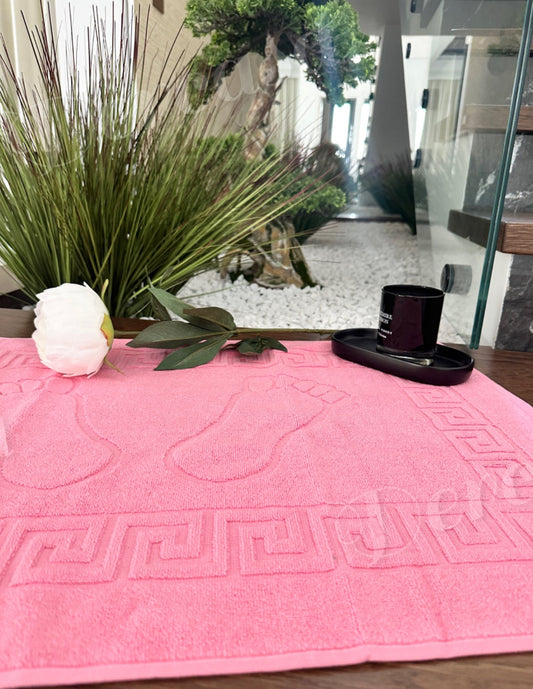 Covoraș de baie premium, 100% bumbac egiptean roz, 50 x 70 cm