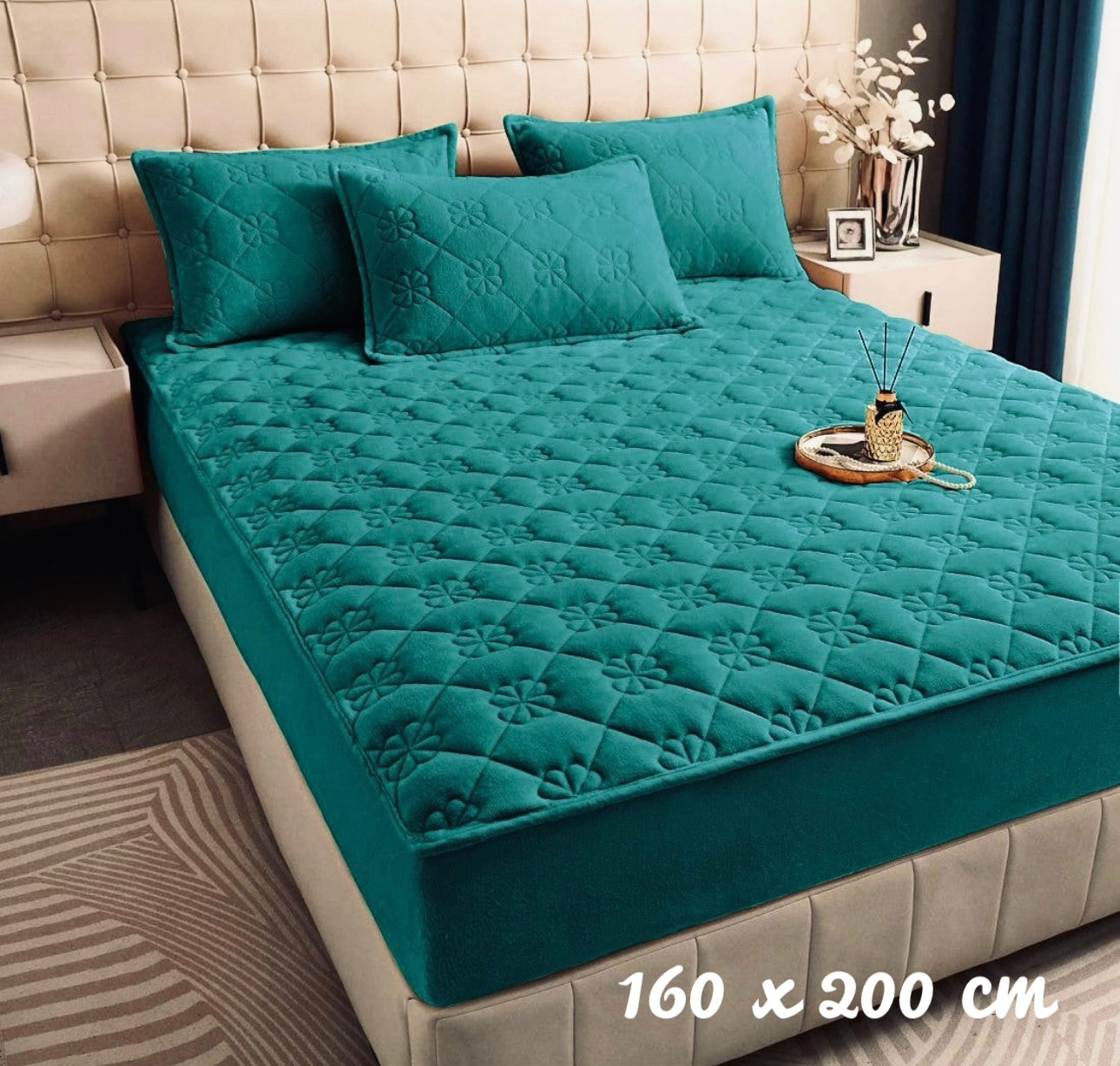 Husă / Topper saltea cu elastic 160x200 cm Cod: TPP201