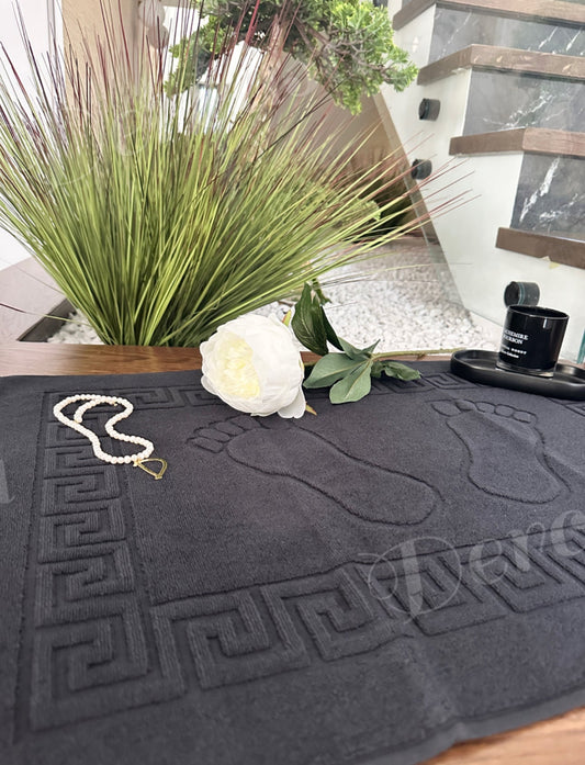 Covoraș de baie premium, 100% bumbac egiptean negru, 50 x 70 cm