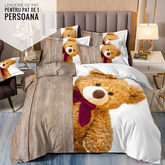 LENJERIE DIN BUMBAC TIP FINET, 4 piese, 160x210 cm COD: JY3