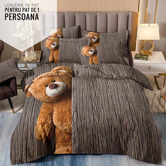 LENJERIE DIN BUMBAC TIP FINET, 4 piese, 160x210 cm COD: JY1