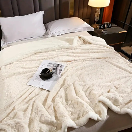 Patura Cocolino cu Blanita, Model inimioare, Pat 2 Persoane, 200x230 cm cod: EXP30