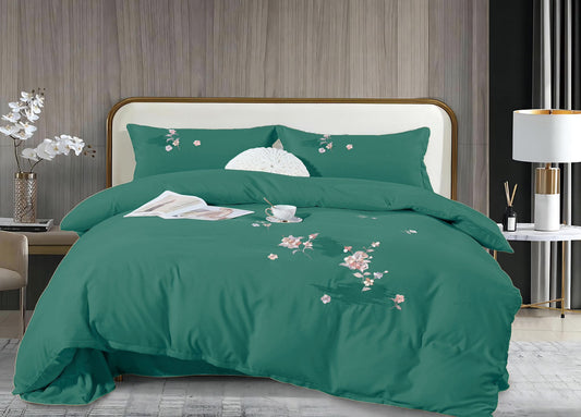 Lenjerie de Lux din Bumbac fin cu broderie 4 piese Cod: KH30