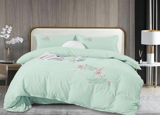 Lenjerie de Lux din Bumbac fin cu broderie 4 piese Cod: KH28