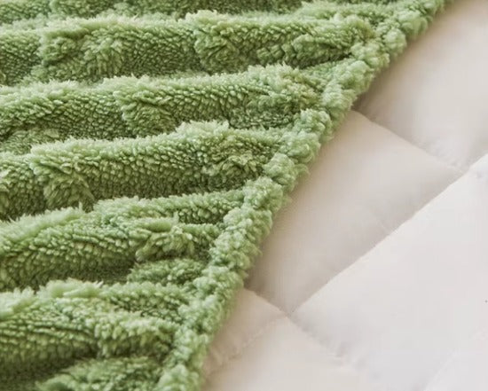 Husă / Topper saltea cu elastic, verde, 160x200 cm, Cod: CTPP403