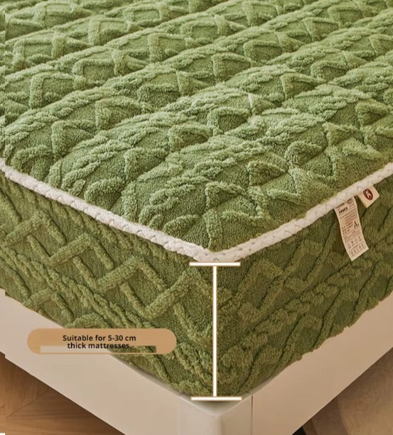 Husă / Topper saltea cu elastic, verde, 160x200 cm, Cod: CTPP403