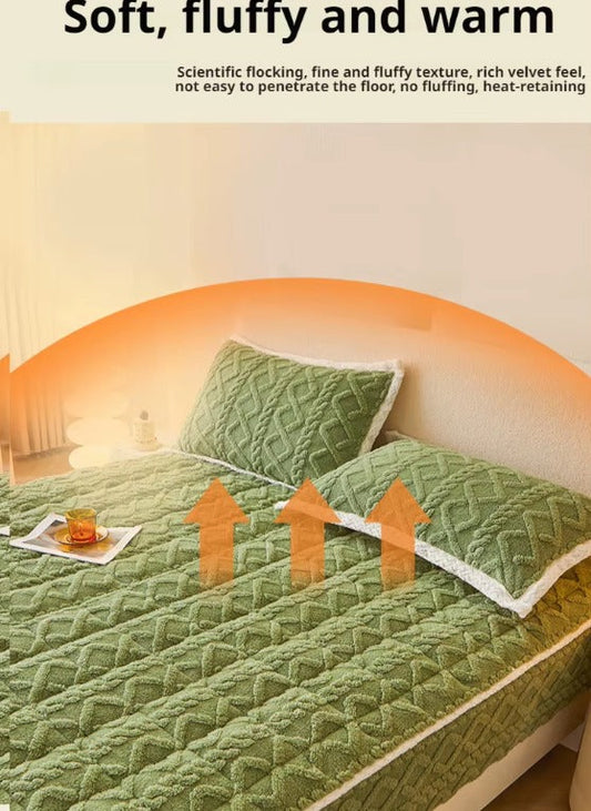 Husă / Topper saltea cu elastic, verde, 160x200 cm, Cod: CTPP403