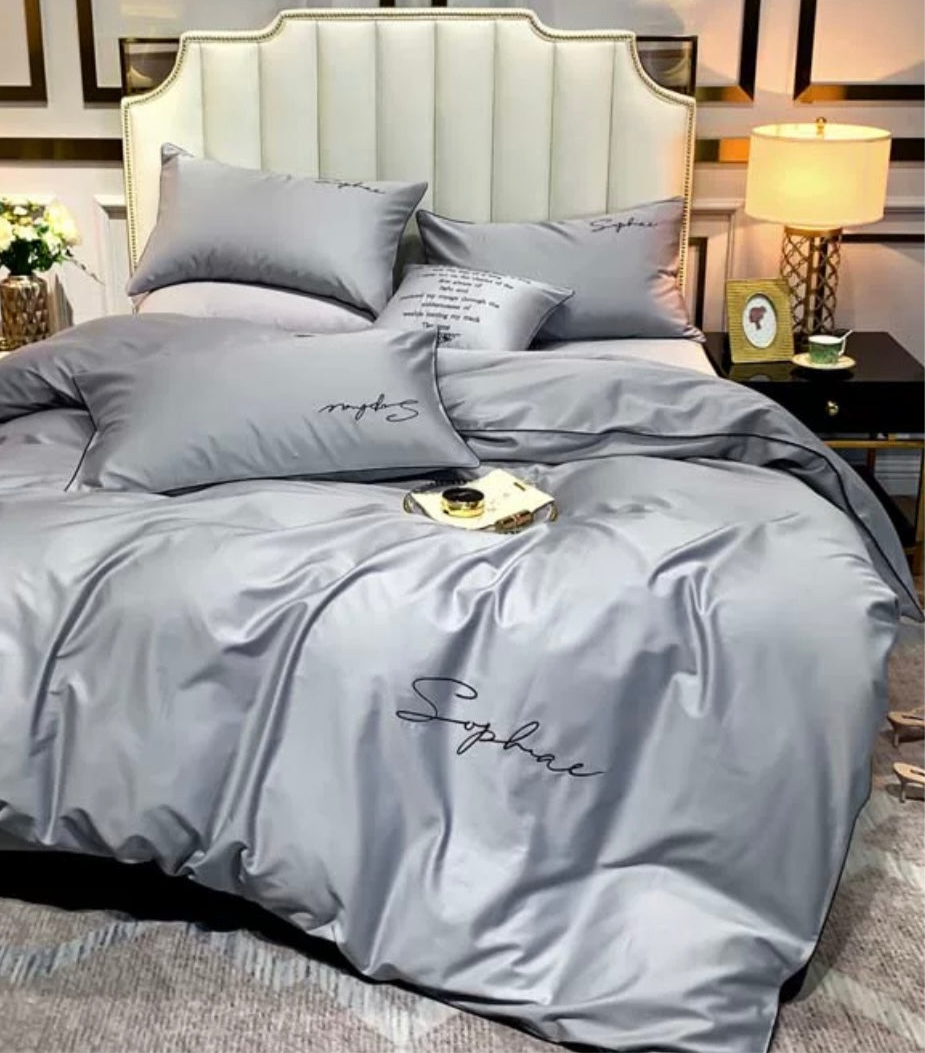 Lenjerie de Lux Bumbac Fin cu broderie 6 piese Cod: JB9