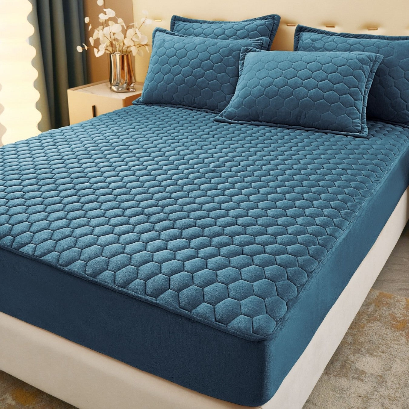 Husă / Topper saltea cu elastic 160x200 cm Cod: TPP84