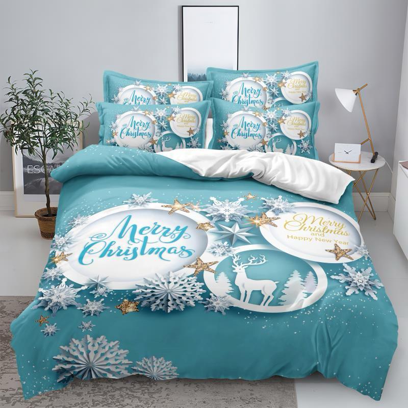 Lenjerie de pat cu motive de Craciun 6 piese Cod: CCY7