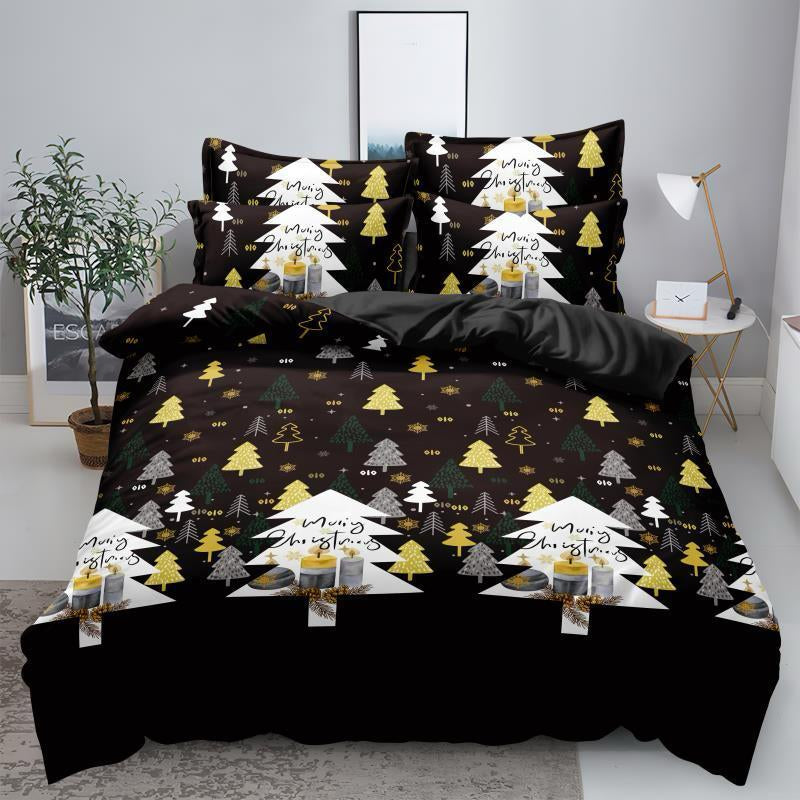 Lenjerie de pat cu motive de Craciun 6 piese Cod: CCY3