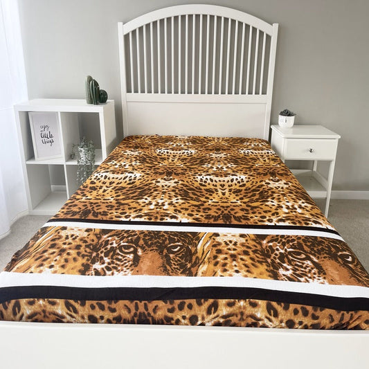 Cearșaf de pat cu elastic, frotir, 160 x 200 cm Animal Print