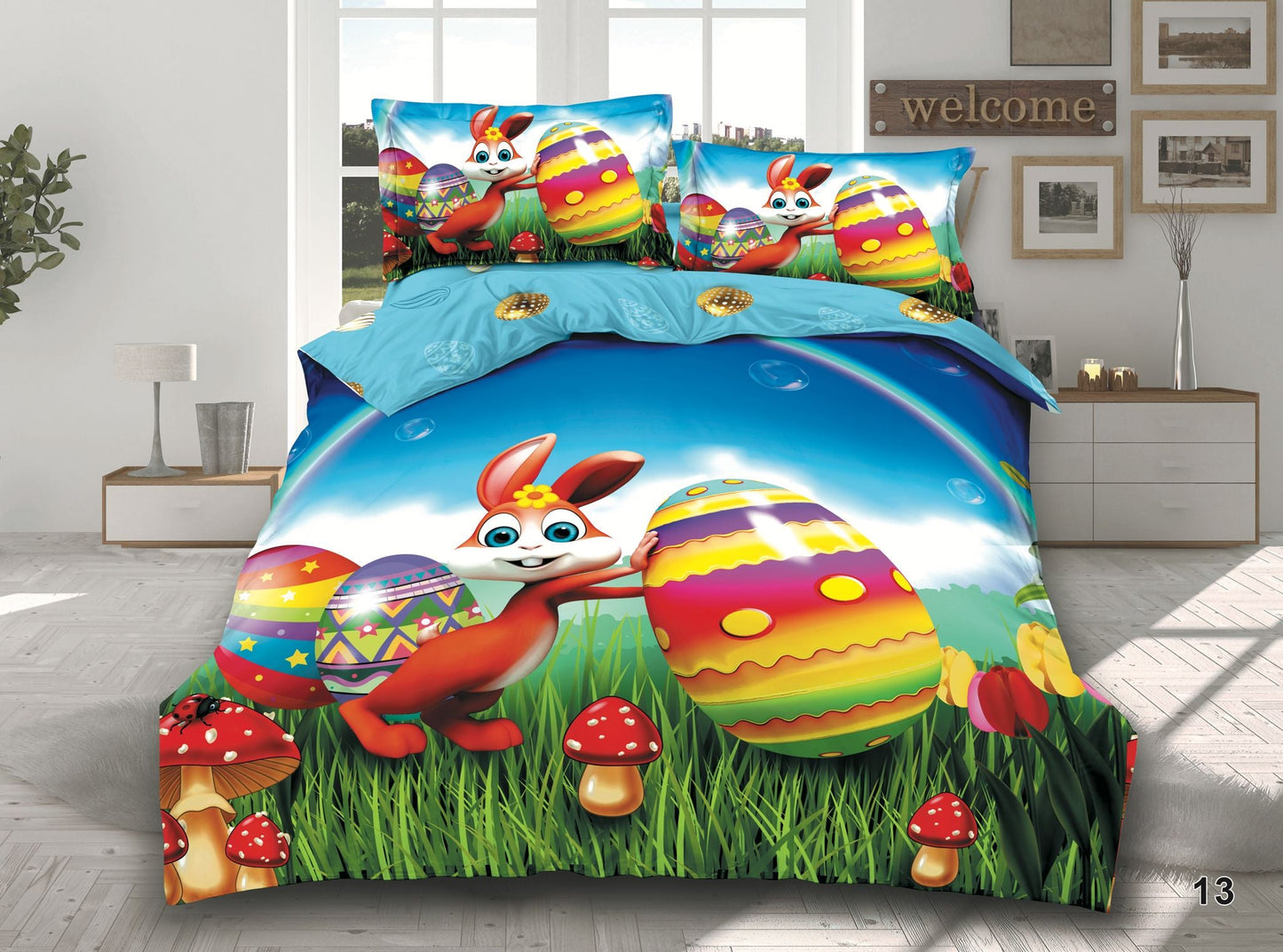 Lenjerie Bumbac 100% tip finet-model identic cu poza, 2 fețe, 4 piese Cod: PST4