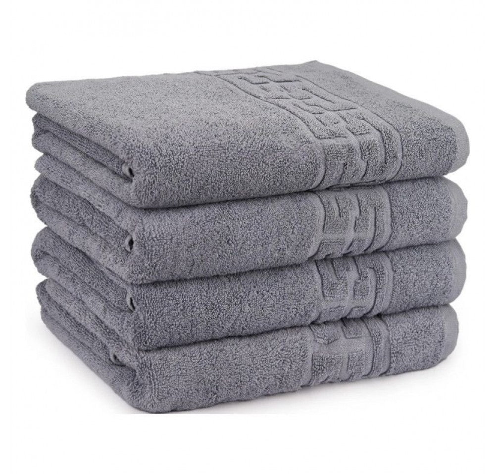 Set de 4 prosoape din bumbac 100% cu putere mare de absortie Gri– 50 x 90 cm Elegance