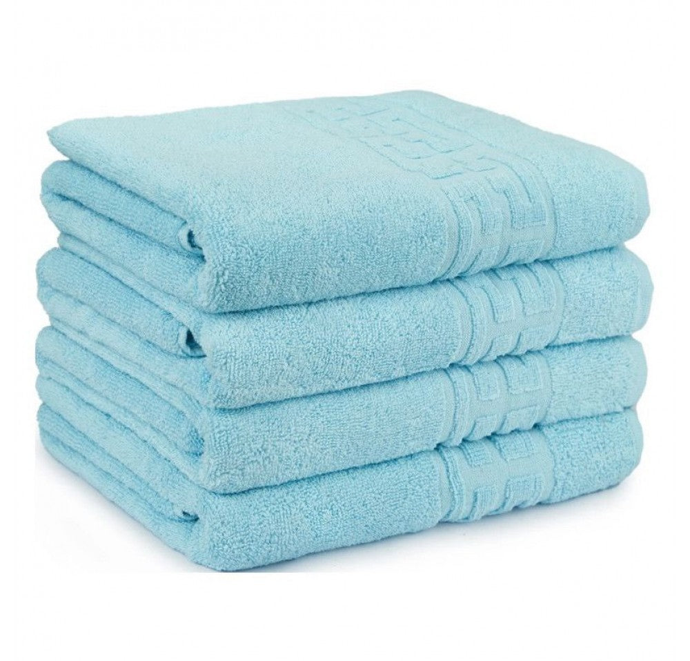 Set de 4 prosoape din bumbac 100% cu putere mare de absortie Albastru deschis– 50 x 90 cm Elegance