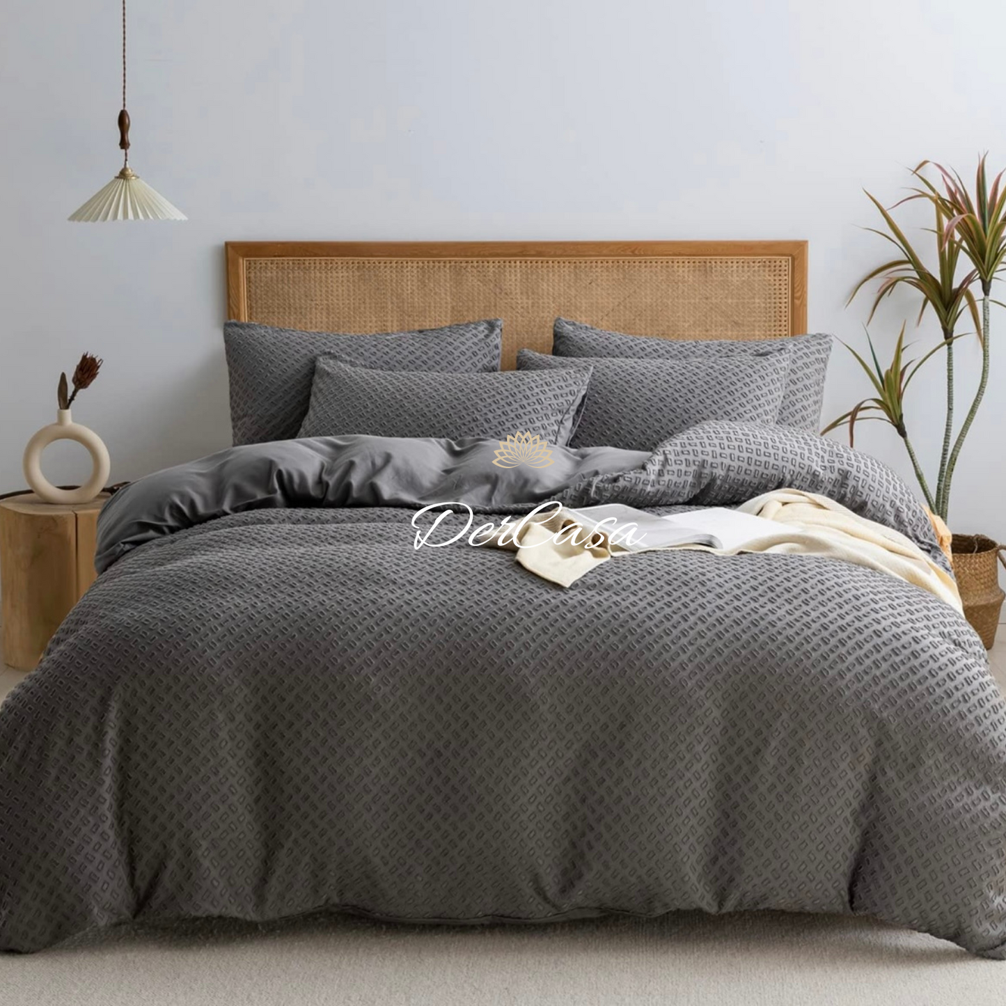 Lenjerie de pat eleganta 4 anotimpuri din broderie cu smocuri Cod: 4F25