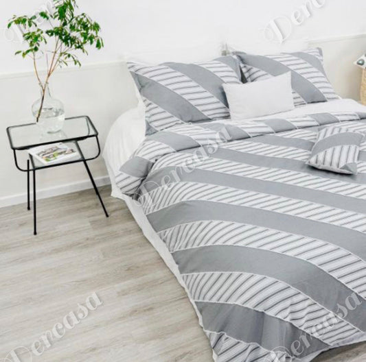 Lenjerie de pat eleganta 4 anotimpuri din broderie cu smocuri Cod: 4F34