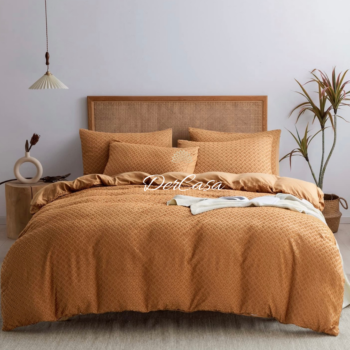 Lenjerie de pat eleganta 4 anotimpuri din broderie cu smocuri Cod: 4F23
