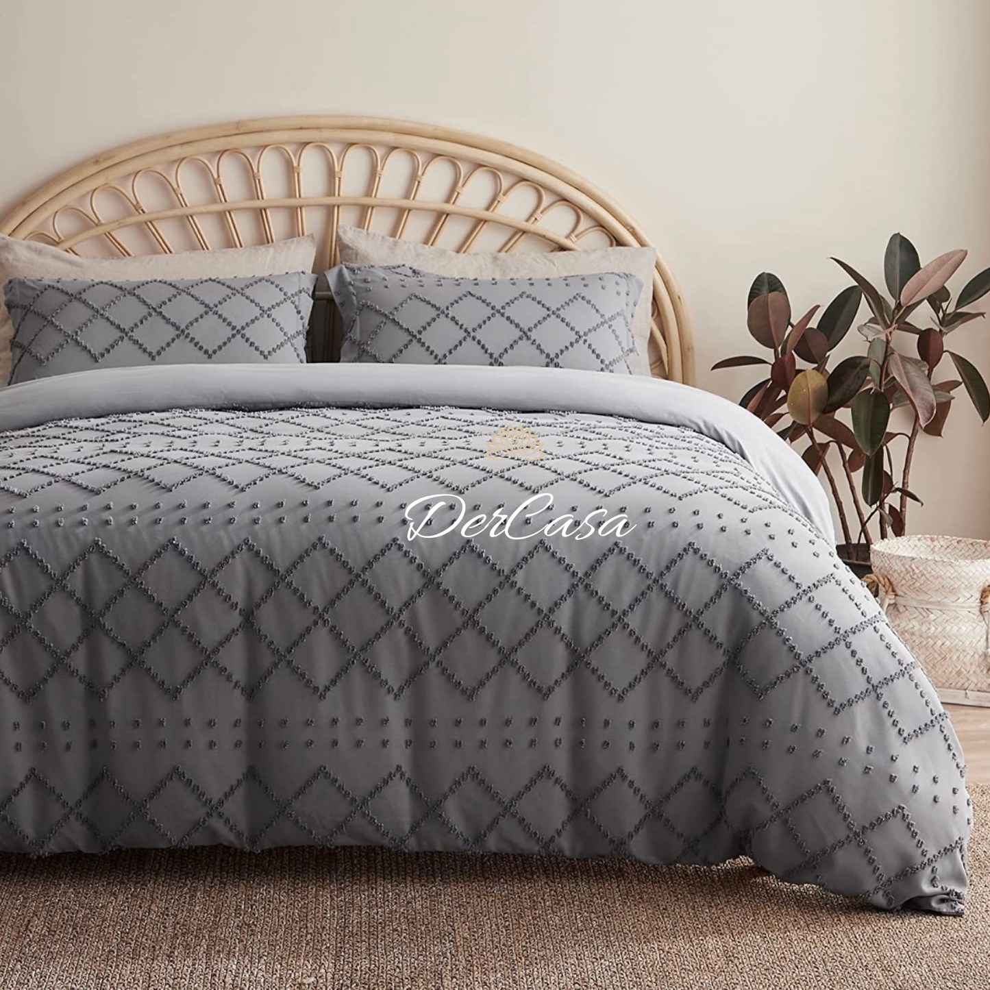 Lenjerie de pat eleganta 4 anotimpuri din broderie cu smocuri Cod: 4F20