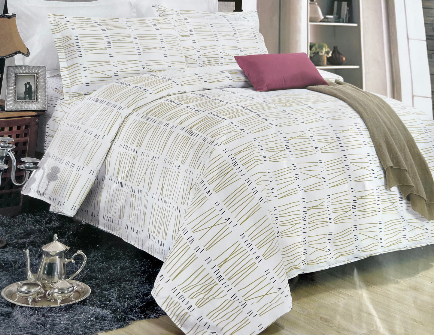 Lenjerie Bumbac 100% Superior, 2 persoane Cod: BSB11