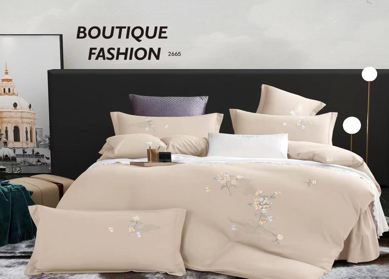 Lenjerie de Lux din Bumbac catifelat cu broderie 4 piese Cod: KH12