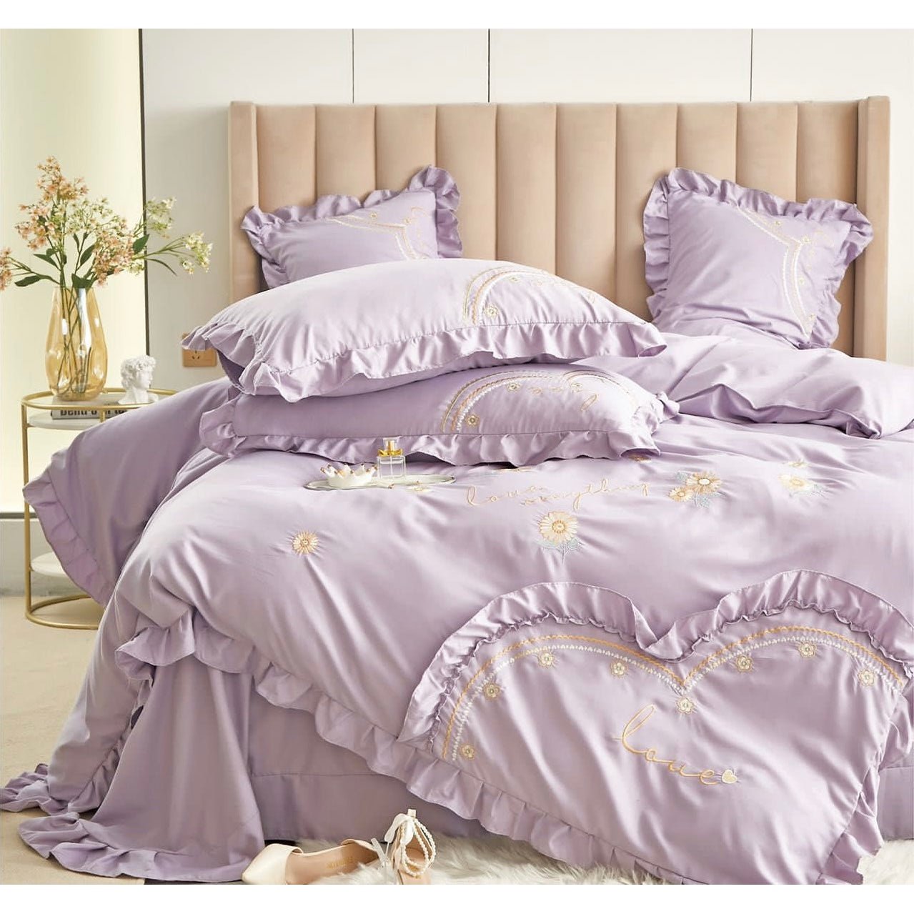 Lenjerie DELUXE din Bumbac Soft Touch cu volănașe Cod: FBX4