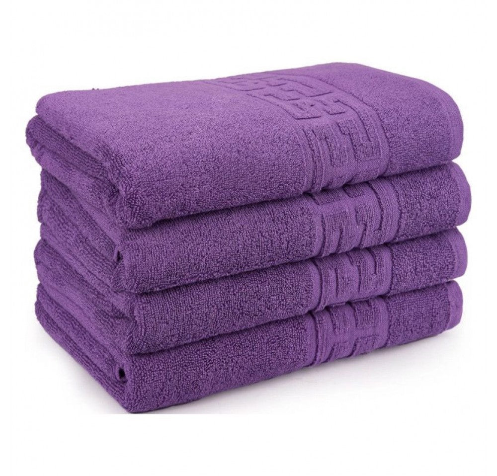 Set de 4 prosoape din bumbac 100% cu putere mare de absortie Mov– 50 x 90 cm Elegance