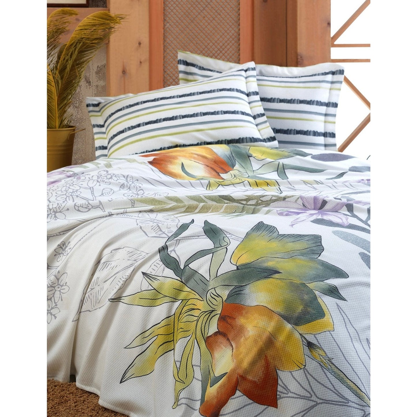 Set lenjerie de Lux pentru Vară Bumbac 100%, 4 piese, Linda