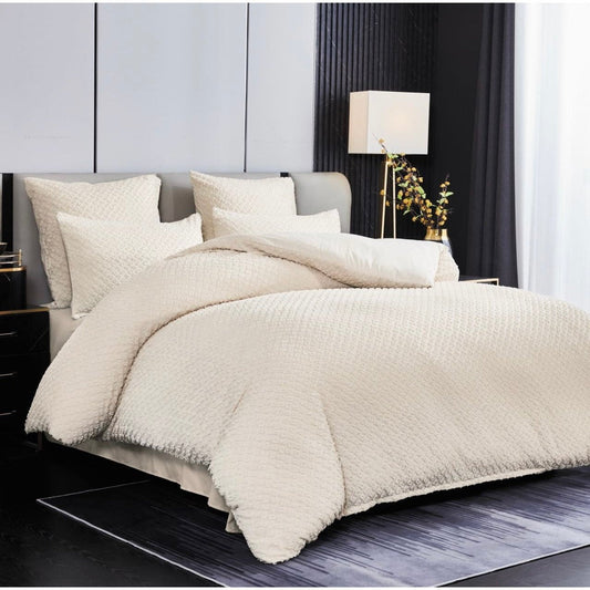 Lenjerie de pat eleganta 4 anotimpuri din broderie cu smocuri Cod: 4F12