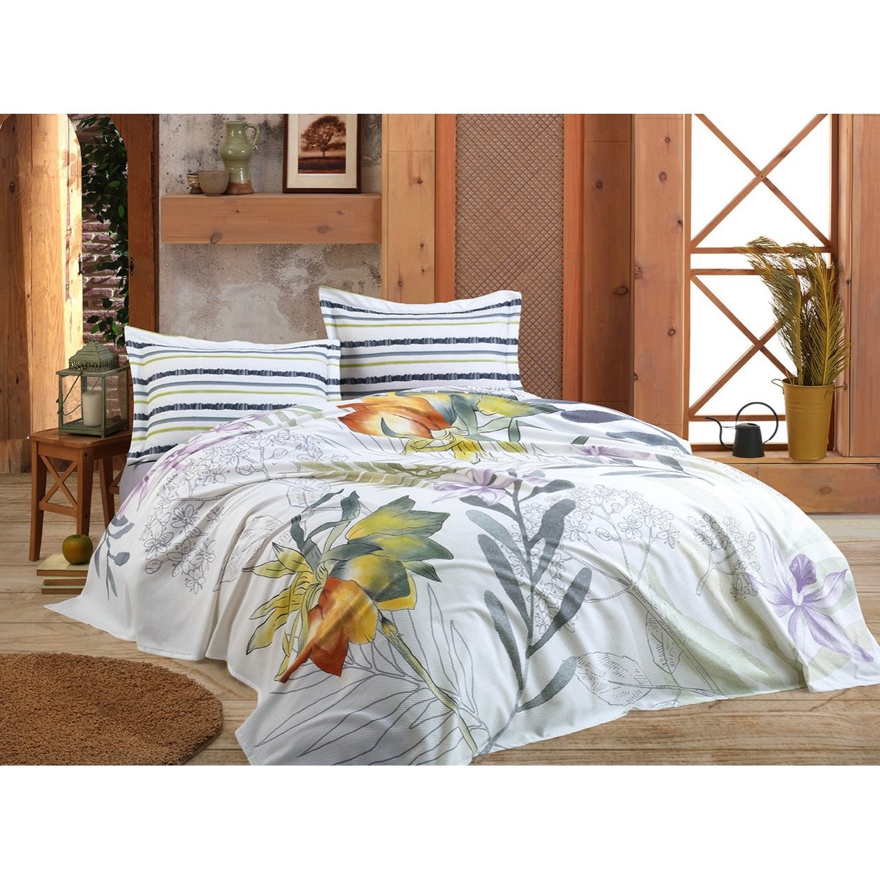 Set lenjerie de Lux pentru Vară Bumbac 100%, 4 piese, Linda