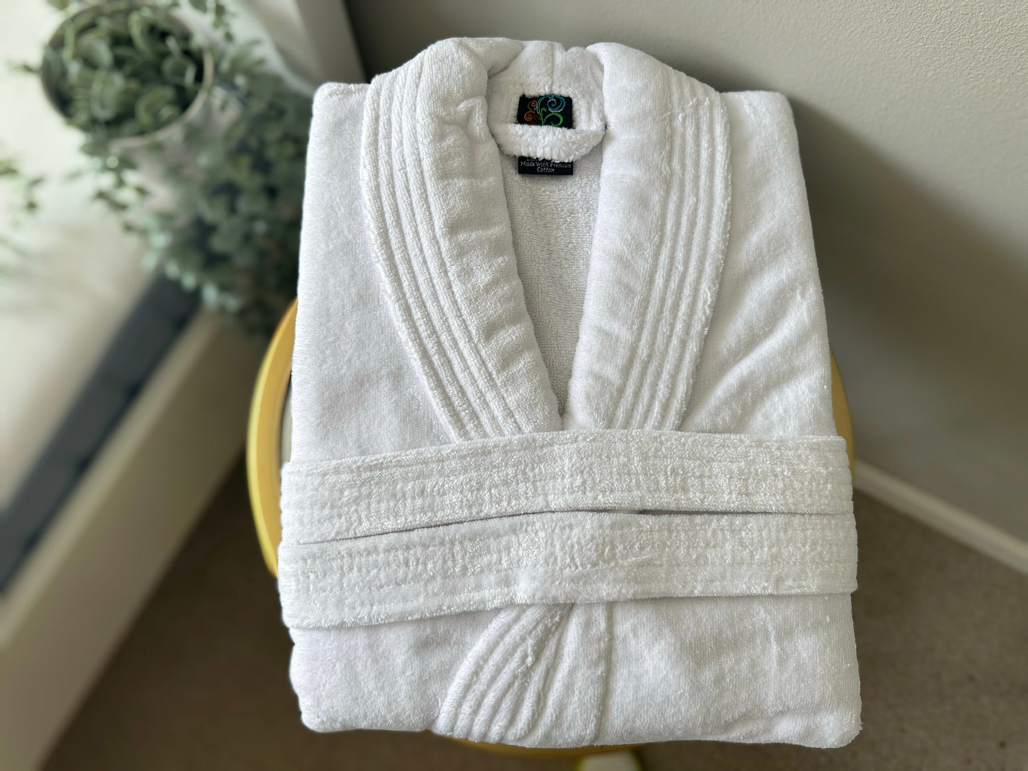 Halat SUPER SOFT alb Bumbac 100% turcesc Unisex Marime: L