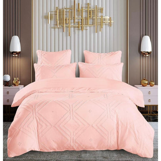 Lenjerie de pat eleganta 4 anotimpuri din broderie cu smocuri Cod: 4F11