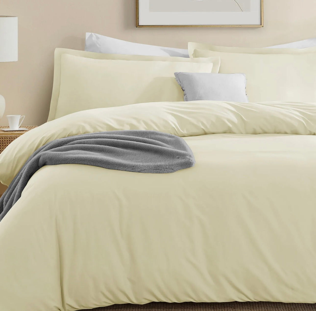 Lenjerie de pat percale Bumbac 100% Crem Cod: BBP5