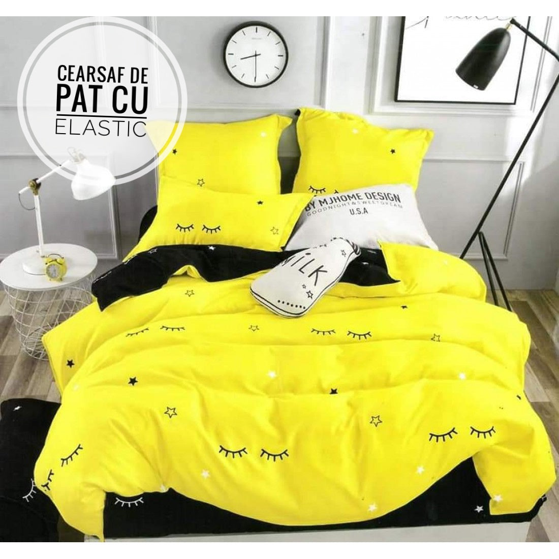 Lenjerie de pat din Finet 6 piese(cearșaf de pat cu elastic) Cod: FNY21