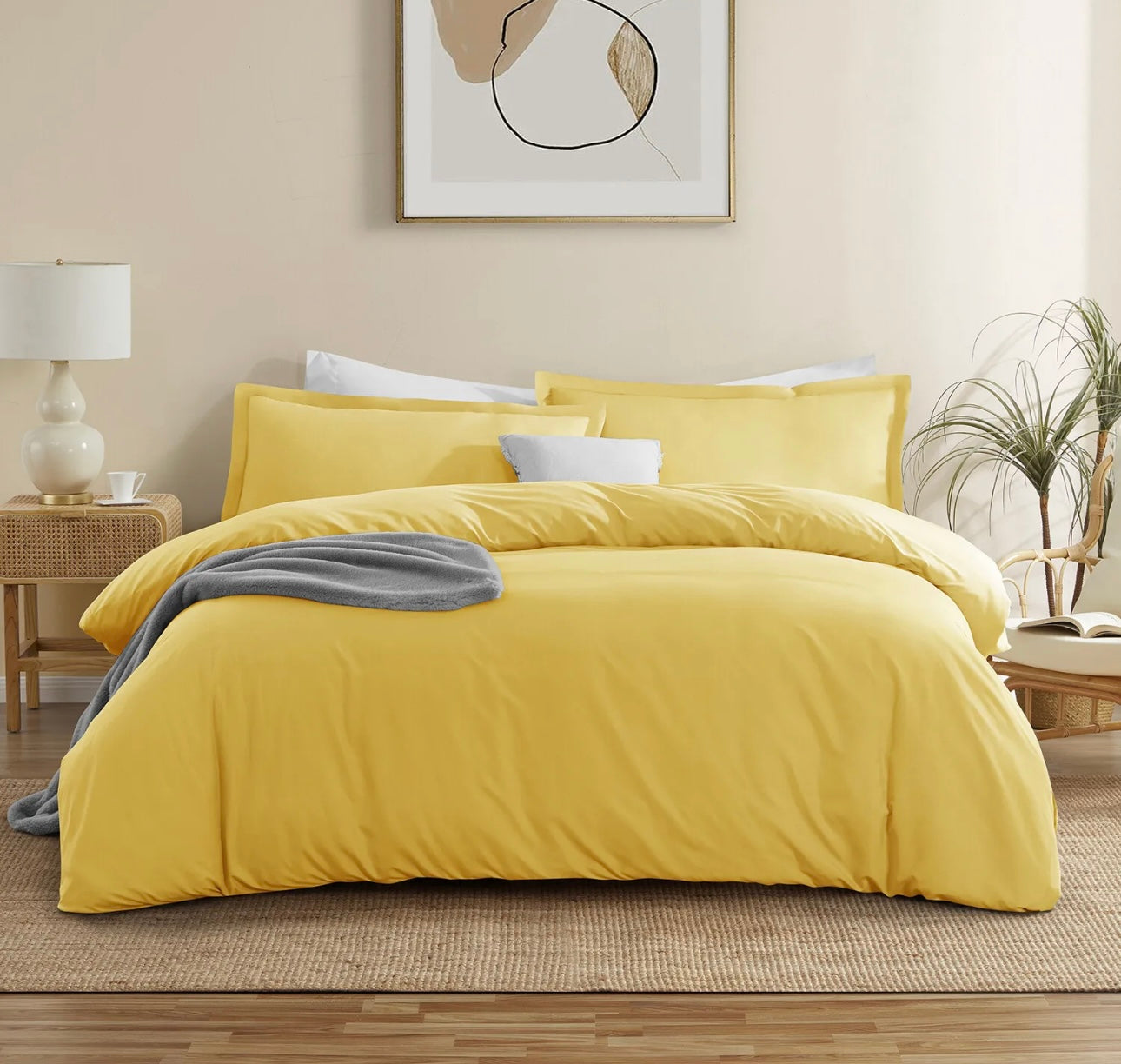 Lenjerie de pat percale Bumbac 100% Galben Cod: BBP4