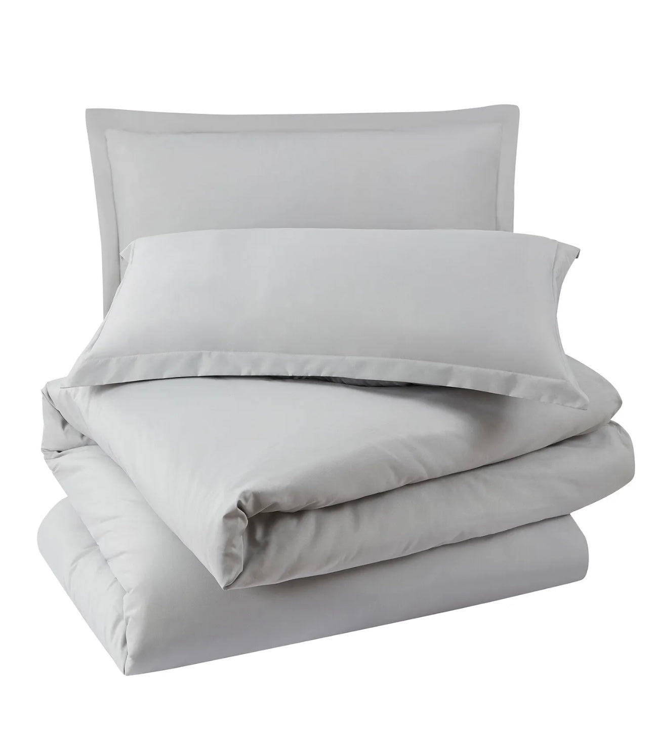 Lenjerie de pat percale Bumbac 100% Gri Deschis Cod: BBP3