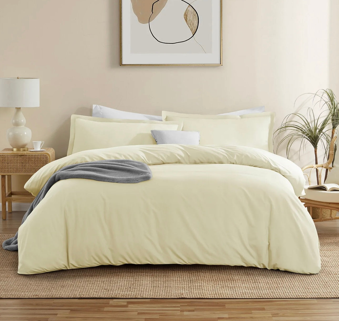 Lenjerie de pat percale Bumbac 100% Crem Cod: BBP5